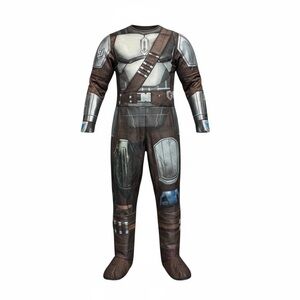 Star Wars Mandalorian child’s Costume - Brown and Silver Size Small 5 6‎ NWT